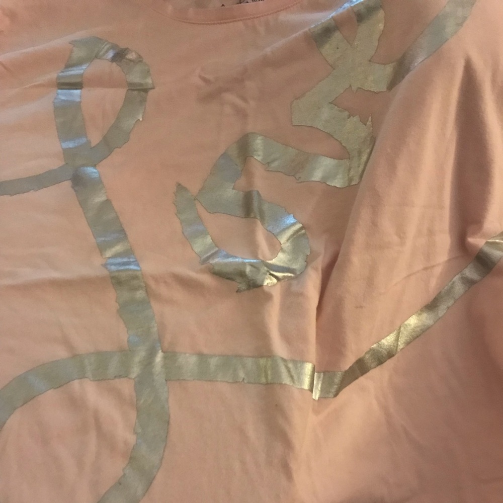 Ambrielle 3x (24-26w) pink LOVE t-shirt EUC